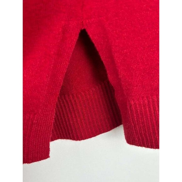 J Jill Women's Medium Red Sweater Long Sleeve Round Neck Pullover - Picture 9 of 11